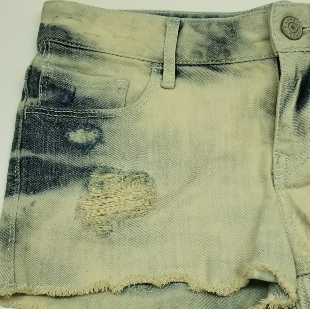 Womens express distressed washed out shorts sz-0